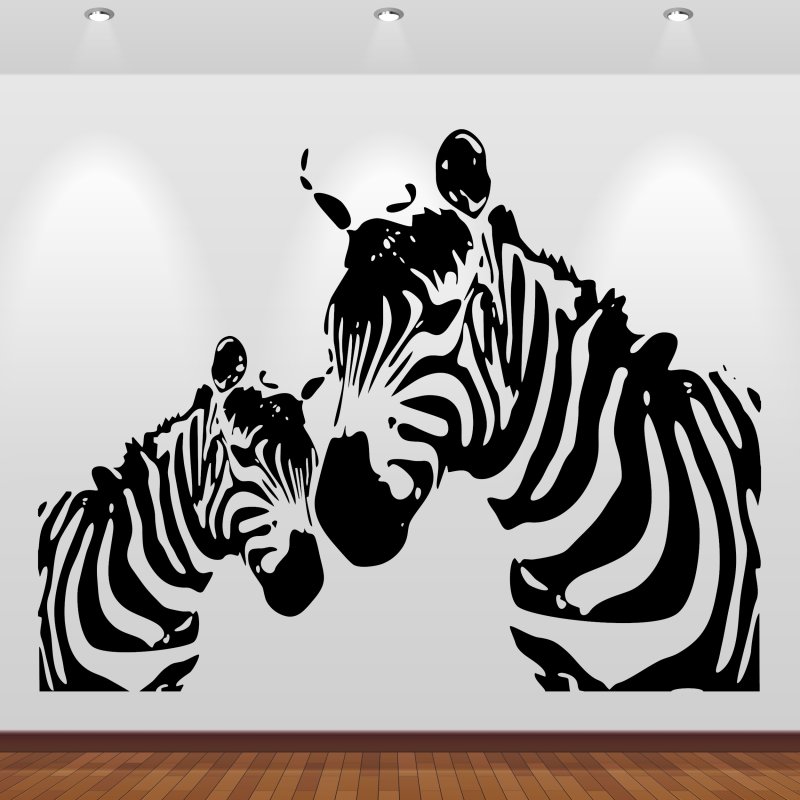 Preview: Wandaufkleber 46191 Zebra Duo